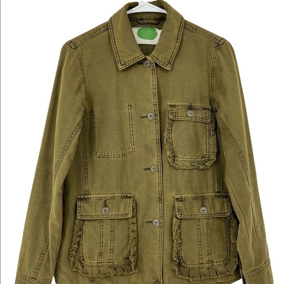 𝅺Anthropologie by anthropology Green gorp core Field Utility Jacket - Picture 4 of 10